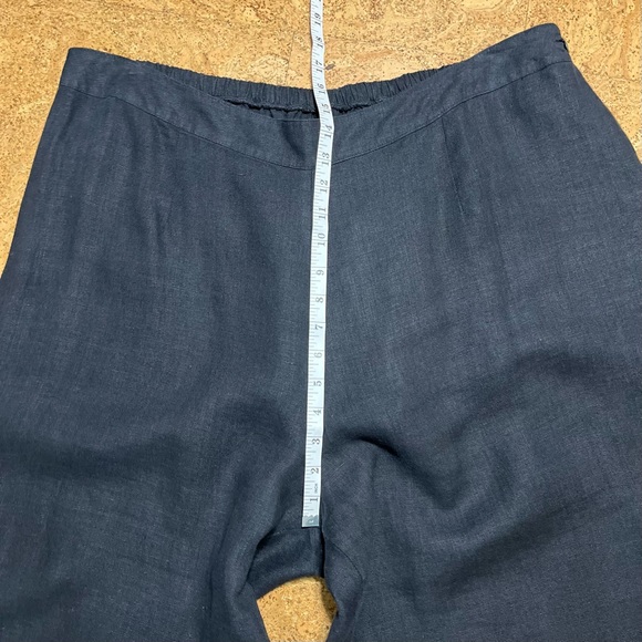 Flax Black 100% Linen Wide Leg Side Button Pants Sz 1X - Picture 13 of 16